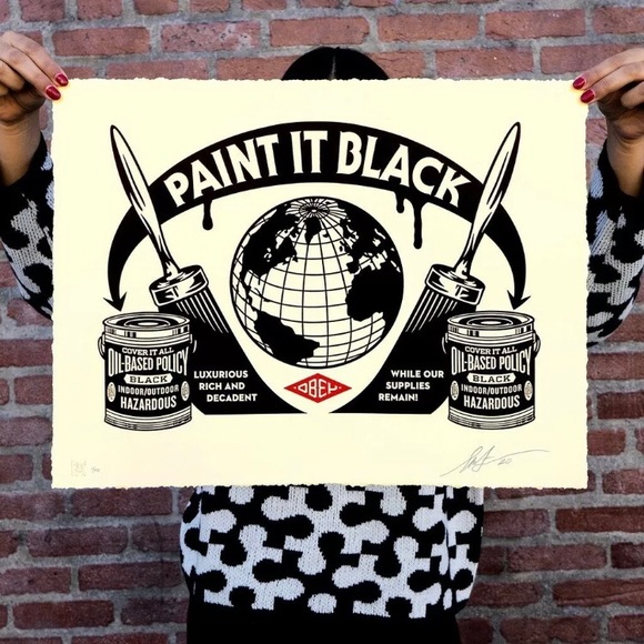 Obey Other - Shepard Fairey Paint It Black 2020 Obey Signed